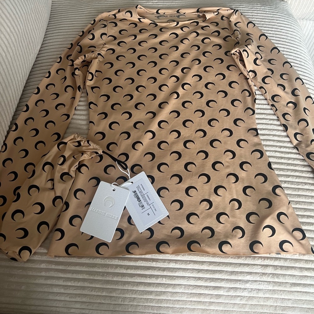 Marine Serre tan all over moon print top size M